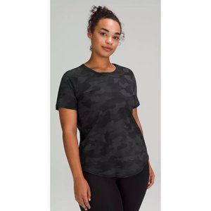 lululemon Rise and Run Short Sleeve- Heritage 365 Camo Deep Coal Multi